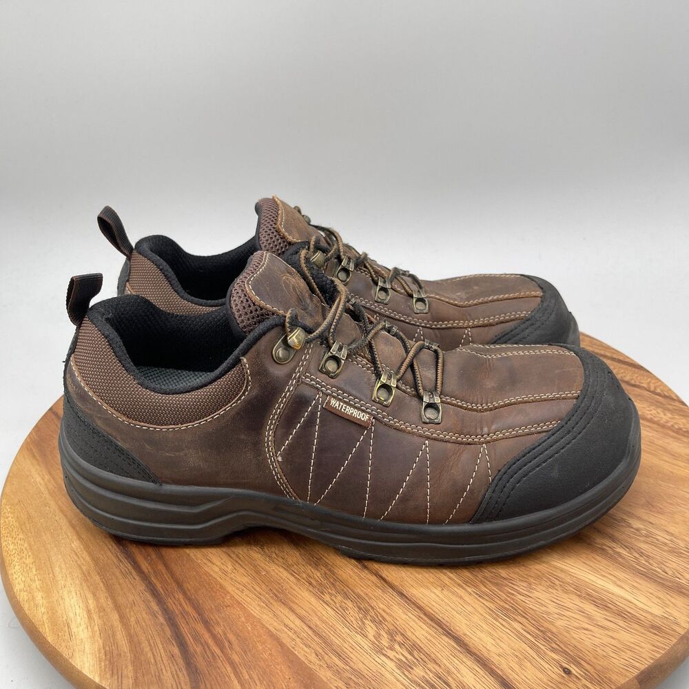 Orthofeet Dolomite Shoes Mens Size 11.5 D Brown Leather Waterproof Safety Toe
